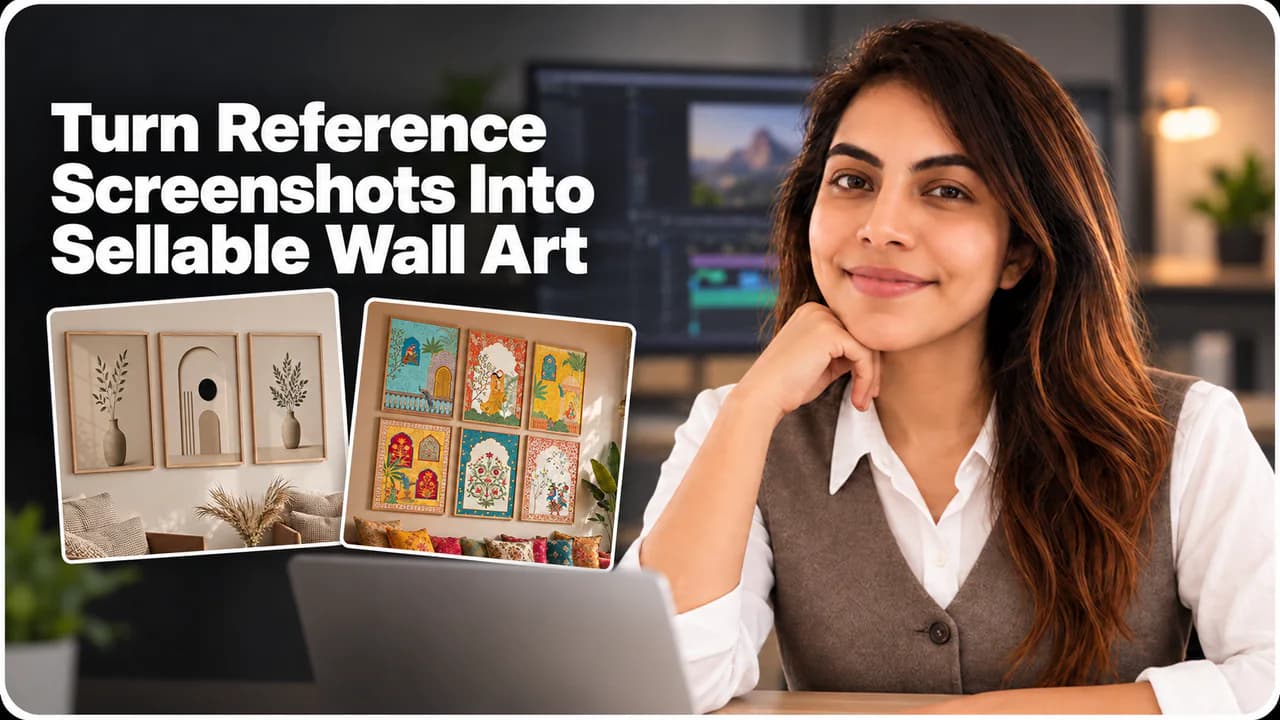 Turn Reference Screenshots Into Sellable Wall Art